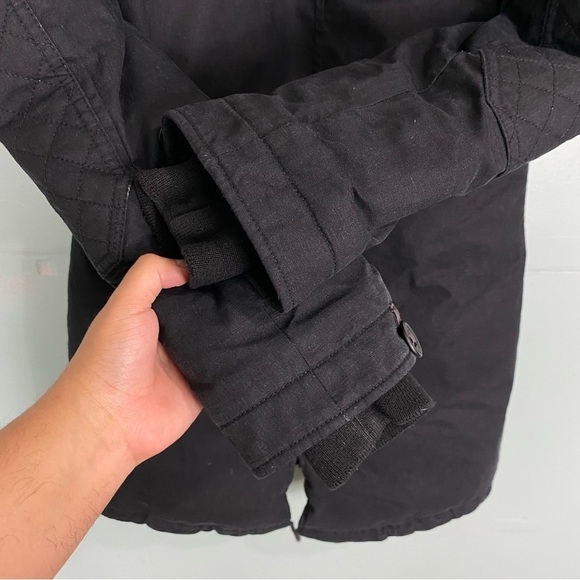 Aritzia Community Paradigm Black Waterproof Goose‎ Down Parka Black Hooded Sz XS - Picture 6 of 8